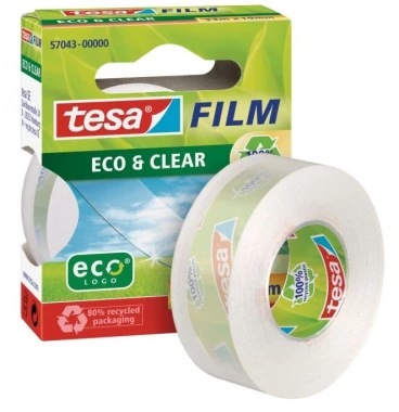 Taśma klejąca Tesa Eco&Clear, 33mx19mm, przezroczysty