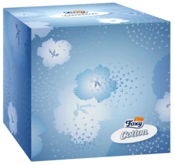 Chusteczki higieniczne Foxy Cotton Cube, w kartoniku, 60 sztuk