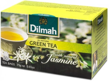 Herbata zielona w torebkach Dilmah Jasmine, jaśmin, 50 x 1.5g