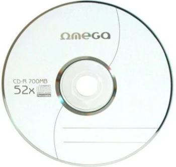 Płyta CD-R Omega, do nadruku, do jednokrotnego zapisu, 700 MB, folia, 100 sztuk
