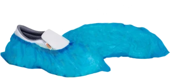 Ochraniacze foliowe na obuwie Global Food Hygiene, 100 sztuk, niebieski