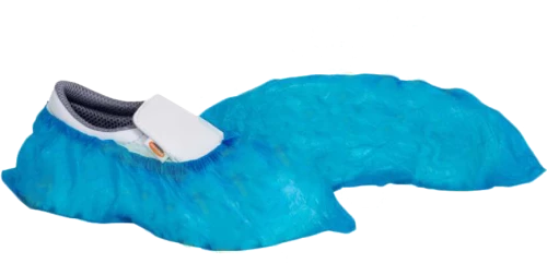 Ochraniacze foliowe na obuwie Global Food Hygiene, 100 sztuk, niebieski
