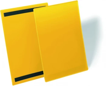 Kieszeń magazynowa Durable, magnetyczna, 297x210 mm, A4, pionowa, 50 sztuk, żółty