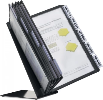 Moduł stołowy Durable Vario Display System Table, z 10 czarnymi panelami,  A4, czarny