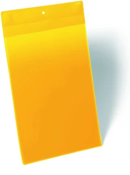 Kieszeń magazynowa Durable, magnetyczna neodymowa, A4, pionowa, 10 sztuk, żółty