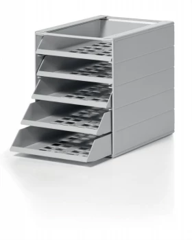 Pojemnik Durable Idealbox Basic 5, z 5 szufladami, C4, szary