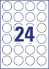 Etykiety usuwalne na słoiki Avery Zweckform, 40mm, 10 arkuszy, okrągłe, biały