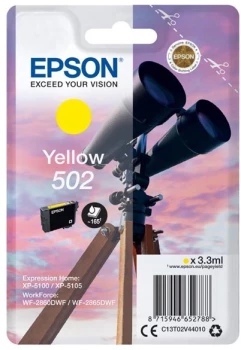 Tusz Epson 502 (C13T02V44010), 165 stron, 3.3ml, yellow (żółty)