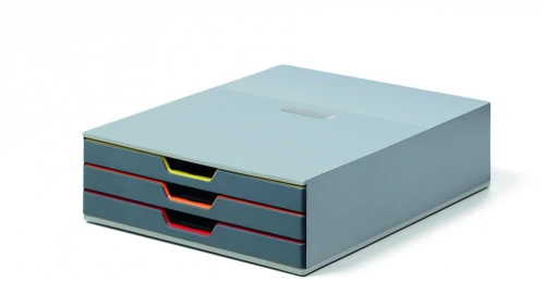 Pojemnik na dokumenty Durable Varicolor 3, z 3 kolorowymi szufladami, szary
