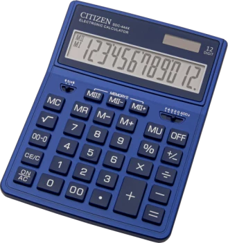 Kalkulator biurowy Citizen SDC-444XRNVE, 12 cyfr, niebieski