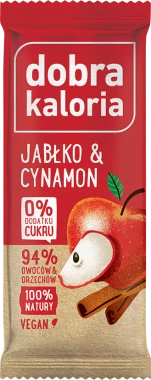 Baton owocowy dobra kaloria, jabłko i cynamon, 35g