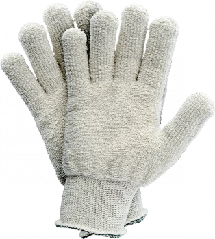Rękawice termiczne JS Gloves, bawełna, rozmiar 8, jasnoszary