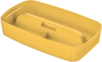 Pojemnik z uchwytem Leitz MyBox Cosy, mały, 307x56x181mm, żółty