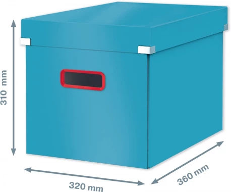 Pudełko do przechowywania Leitz Click&Store Cosy, duże, rozmiar L (320x310x360mm), niebieski