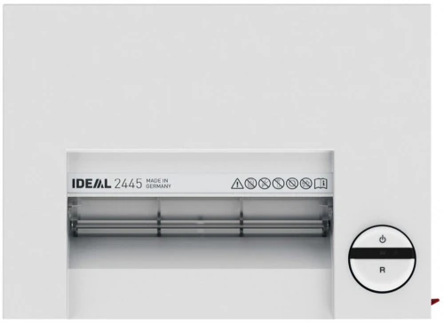 Niszczarka Ideal 2445, pasek 4mm, 18 kartek, P-2/Tx-2/Ex-2 DIN, biały