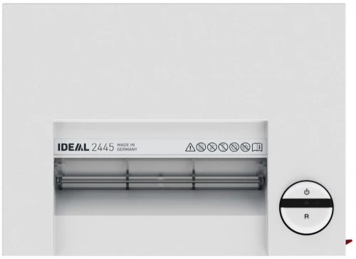 Niszczarka Ideal 2445 MC, mikrościnek 0.8x12mm, 5 kartek, P-6/F-3 DIN, biały
