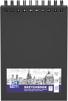 Szkicownik Oxford Sketchbook, A5, 50 kartek, podwójna spirala, biały