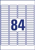 Etykiety uniwersalne Avery Zweckform, 46 x 11.1 mm, 25 arkuszy, biały