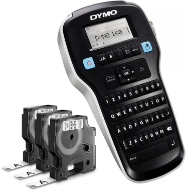 Zestaw drukarka etykiet Dymo LM160 + 3 taśmy D1, do taśmy D1 6/9/12 mm, 180 dpi