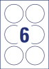 Etykiety uniwersalne usuwalne Avery Zweckform, okrągłe, średnica 80mm, 10 arkuszy, 60 sztuk, biały