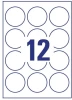Etykiety uniwersalne usuwalne Avery Zweckform, okrągłe, średnica 60mm, 10 arkuszy, 120 sztuk, biały