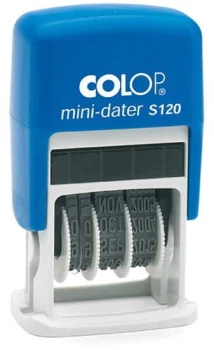 Datownik Colop, mini dater S120, wersja angielska, wkład czarny