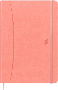 Notatnik w linie Oxford Signature, z gumką, A5, twarda oprawa, 80k, mix kolorów pastelowych