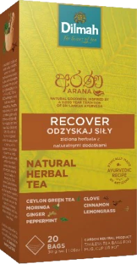 Herbata funkcjonalna w torebkach Dilmah Arana Recover / Odzyskaj siły, 20 sztuk x 1.5g