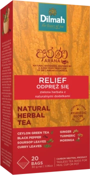 Herbata funkcjonalna w torebkach Dilmah Arana Relief / Odpręż się, 20 sztuk x 1.5g