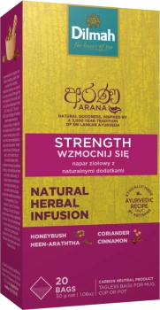Herbata funkcjonalna w torebkach Dilmah Arana Strength / Wzmocnij się, 20 sztuk x 1.5g