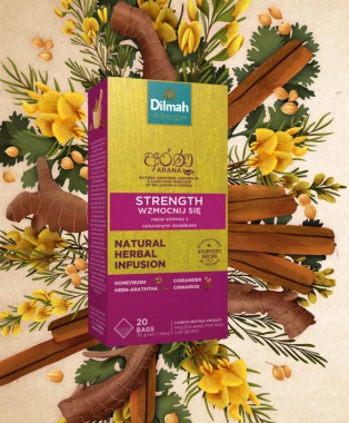 Herbata funkcjonalna w torebkach Dilmah Arana Strength / Wzmocnij się, 20 sztuk x 1.5g