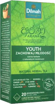 Herbata funkcjonalna w torebkach Dilmah Arana Youth / Zachowaj młodość, 20 sztuk x 1.5g