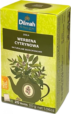 Herbata ziołowa bezkofeinowa w torebkach Dilmah, werbena cytrynowa, 20 sztuk x 1.5g
