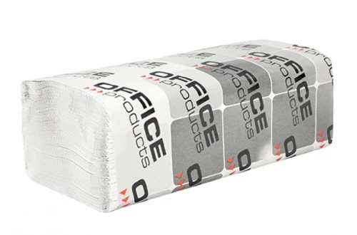 Ręcznik papierowy Office Products, jednowarstwowy, w składce ZZ, 200 listków, biały
