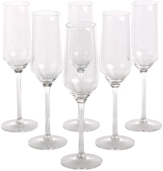 Kieliszki do szampana Altom Design Rubin, 220ml, szkło, komplet 6 sztuk, przezroczysty
