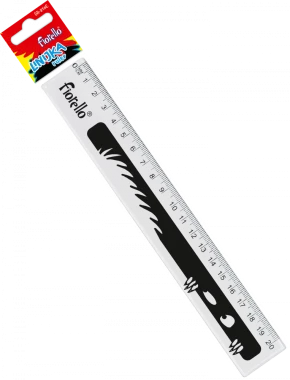 Linijka plastikowa Fiorello GR-896E, 20cm, transparentny