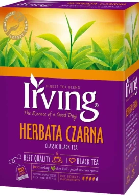 Herbata czarna w torebkach Irving, 100 sztuk x 2g
