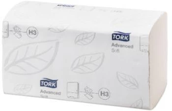 Ręcznik papierowy Tork Advanced 290143, dwuwarstwowy, w składce ZZ, 250 składek, biały