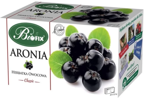 Herbata owocowa w torebkach BiFix Classic, aronia, 20 sztuk x 2.5g