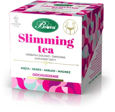 Herbata funkcjonalna w torebkach Bifix Slimming Tea, 15 sztuk x 2g