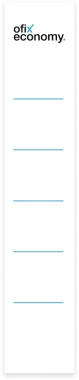 Etykieta do segregatorów Ofix Economy, wsuwane, 30x158mm, biały
