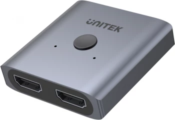 Dwukierunkowy przełącznik/switch HDMI 2.0 Unitek V1127A, 4K, aluminium, szary