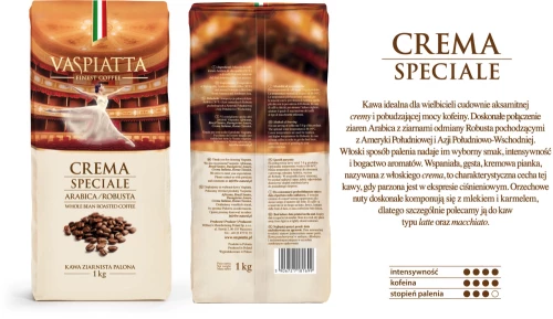Kawa ziarnista Vaspiatta Crema Speciale, 1kg