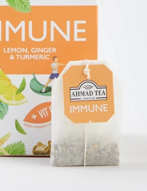 Herbata funkcjonalna w kopertach Ahmad Tea Immune Healthy Benefit, 20 sztuk x 1.5g