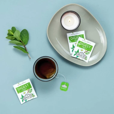 Herbata funkcjonalna w kopertach Ahmad Tea Digest Healthy Benefit, 20 sztuk x 2g