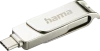 Pendrive Hama C-Rotate Pro, 128GB, obracany, USB 3.0, srebrny