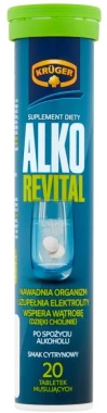 Tabletki musujące Vital Power Alko Revital, cytrynowy, 20 tabletek