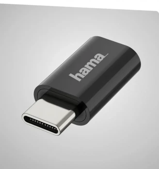 Adapter Hama 200310 USB-C - micro USB 2.0, czarny