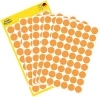 Etykiety Avery Zweckform, okrągłe, średnica 12mm, 270 sztuk, pomarańczowy neonowy