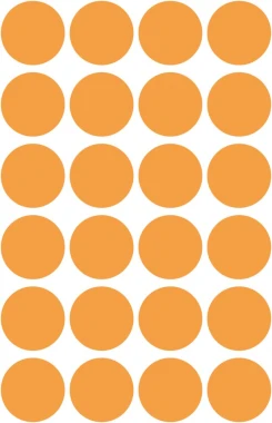 Etykiety Avery Zweckform, okrągłe, średnica 18mm, 96 sztuk, pomarańczowy neonowy